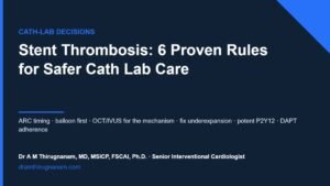 Stent thrombosis cath-lab decisions: classify, image, correct the cause and escalate P2Y12 therapy